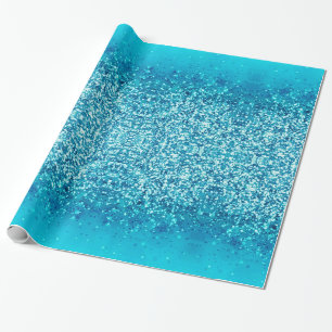 Presente Papel de envolvimento azul elegante da faísca de