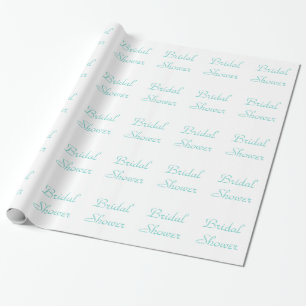 Presente Papel de envolvimento azul Wedding - chá de panel