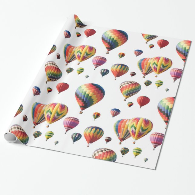 Presente Papel de envolvimento Ballooning do Quente-Ar (Desenrolado)