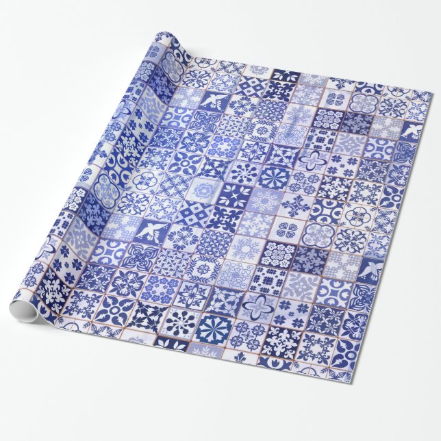 Presente Papel de envolvimento bonito com teste padrão de (Desenrolado)