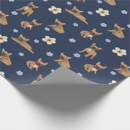 Presente Papel de envolvimento bonito do buldogue francês