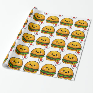 Presente Papel de envolvimento bonito do hamburguer