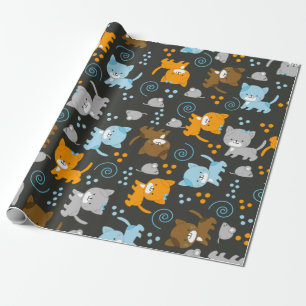 Presente Papel de envolvimento bonito dos gatos