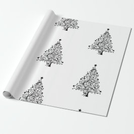 Presente Papel de envolvimento branco do estilo mínimo para