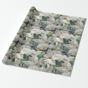 Presente Papel de envolvimento branco do feriado da