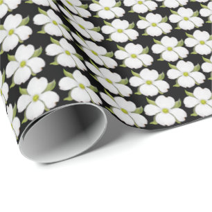 Presente Papel de envolvimento branco pequeno das flores do