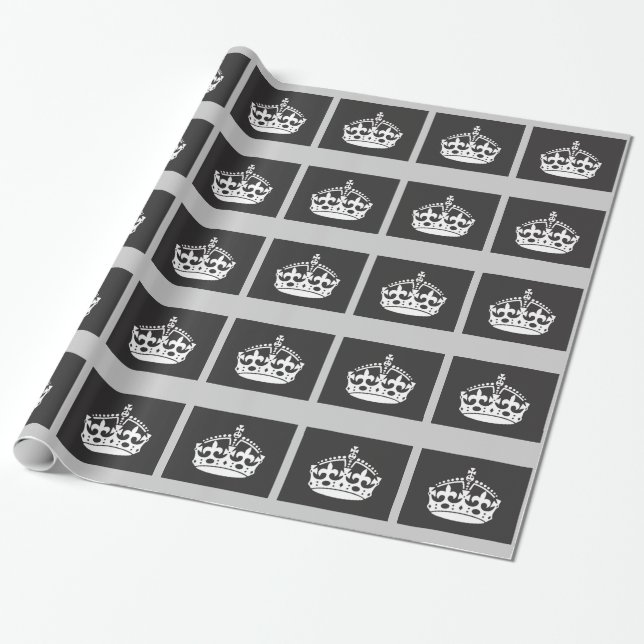 Presente Papel de envolvimento britânico da coroa (Desenrolado)