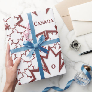Presente Papel de envolvimento canadense da folha de bordo