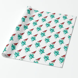 Presente Papel de envolvimento, chapéu do papai noel de