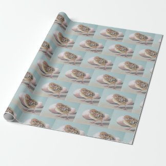 Presente Papel de envolvimento chocado da arte do pássaro