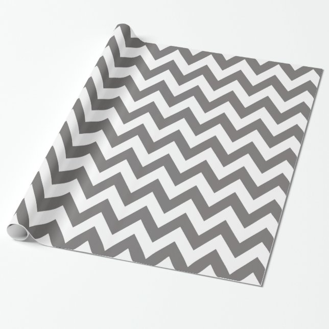 Presente Papel de envolvimento cinzento e branco escuro de (Desenrolado)