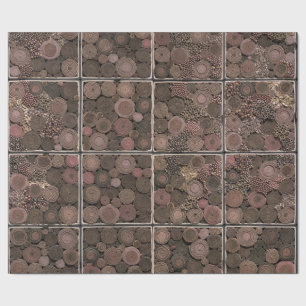 Presente Papel de envolvimento Coiled abstrato da corda