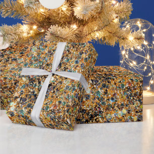 Presente Papel de envolvimento colorido do brilho