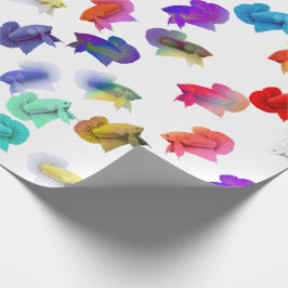 Presente Papel de envolvimento colorido dos peixes do