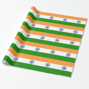 Presente Papel de envolvimento com a bandeira de India
