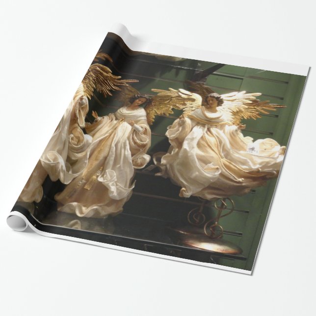 Presente Papel de envolvimento com anjos (Desenrolado)