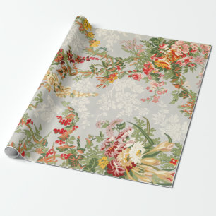 Presente Papel de envolvimento com uma ilustração floral 