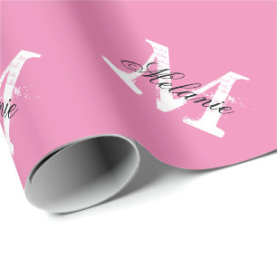Presente Papel de envolvimento conhecido cor-de-rosa
