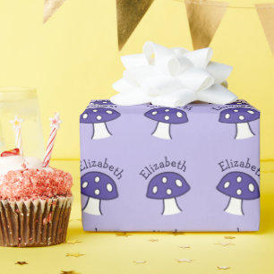 Presente Papel de envolvimento conhecido do cogumelo roxo