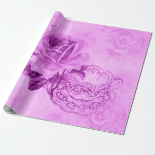 Presente Papel de envolvimento cor-de-rosa bonito dos