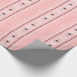 Presente Papel de envolvimento cor-de-rosa da listra de