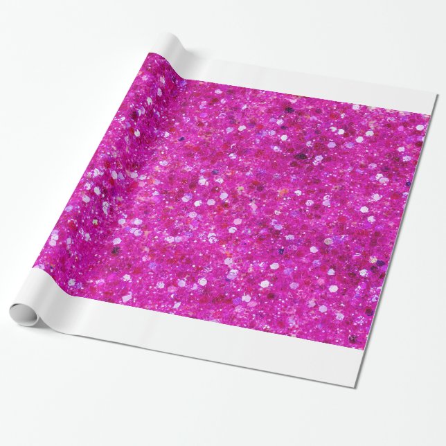 Presente Papel de envolvimento cor-de-rosa do brilho (Desenrolado)