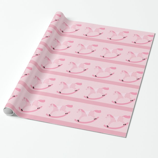 Presente Papel de envolvimento cor-de-rosa do chá de (Desenrolado)