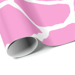 Presente Papel de envolvimento cor-de-rosa do teste padrão