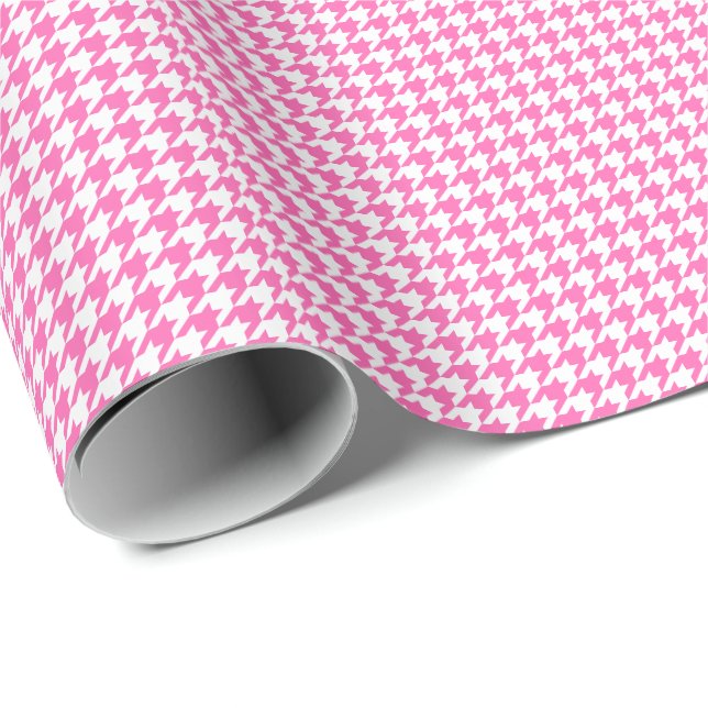 Presente Papel de envolvimento cor-de-rosa e branco pequeno (Ponta do rolo)