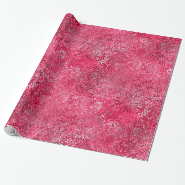 Presente Papel de envolvimento cor-de-rosa vermelho do (Desenrolado)