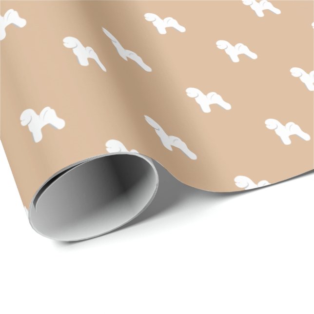 Presente Papel de envolvimento customizável de Bichon Frise (Ponta do rolo)