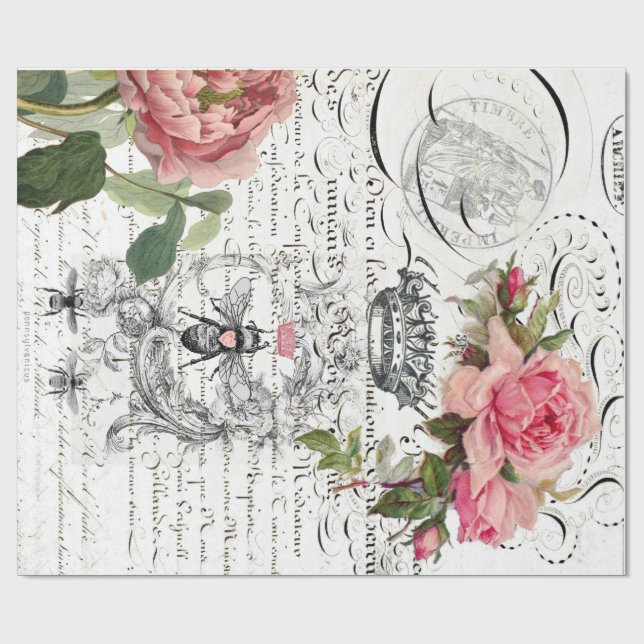 Presente Papel de envolvimento da abelha de rainha (Aberto)