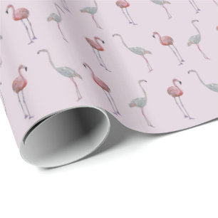 Presente Papel de envolvimento da agitação do flamingo