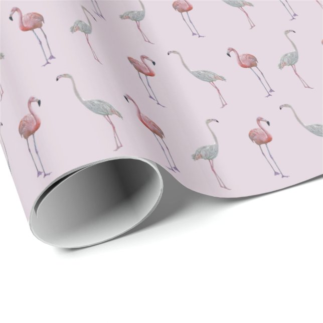 Presente Papel de envolvimento da agitação do flamingo (Ponta do rolo)