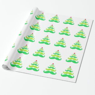Presente Papel de envolvimento da árvore de Natal do bigod