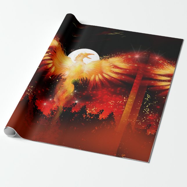 Presente Papel de envolvimento da ascensão de Phoenix (Desenrolado)