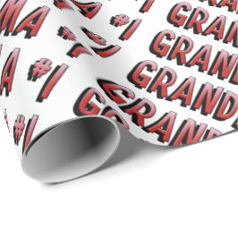 Presente Papel de envolvimento da avó do número um