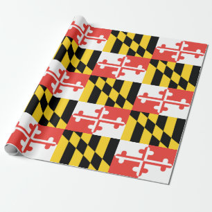 Presente Papel de envolvimento da bandeira de Maryland, 30"
