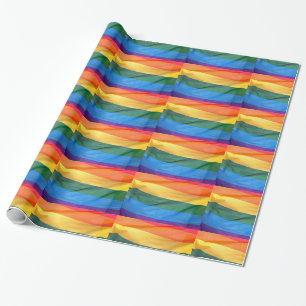 Presente Papel de envolvimento da bandeira do orgulho gay
