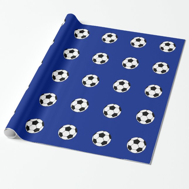 Presente Papel de envolvimento da bola de futebol (Desenrolado)