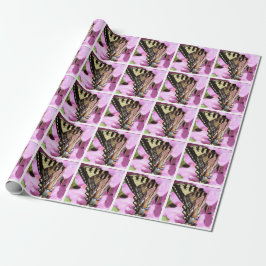 Presente Papel de envolvimento da borboleta com flor
