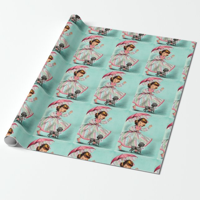 Presente Papel de envolvimento da caniche do palhaço (Desenrolado)