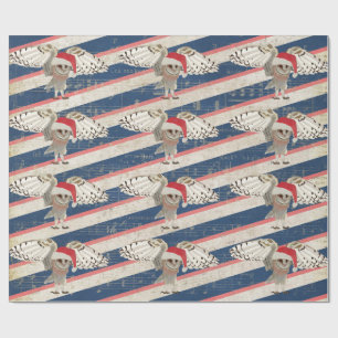 Presente Papel de envolvimento da CORUJA do NATAL