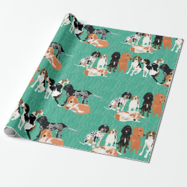 Presente Papel de envolvimento da fileira do Coonhound