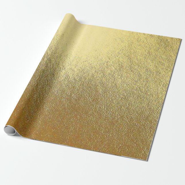 Presente Papel de envolvimento da folha Dourado (Desenrolado)