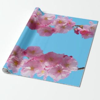 Presente Papel de envolvimento da foto da flor de cerejeira