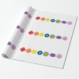 Presente Papel de envolvimento da ioga de sete Chakra, 30