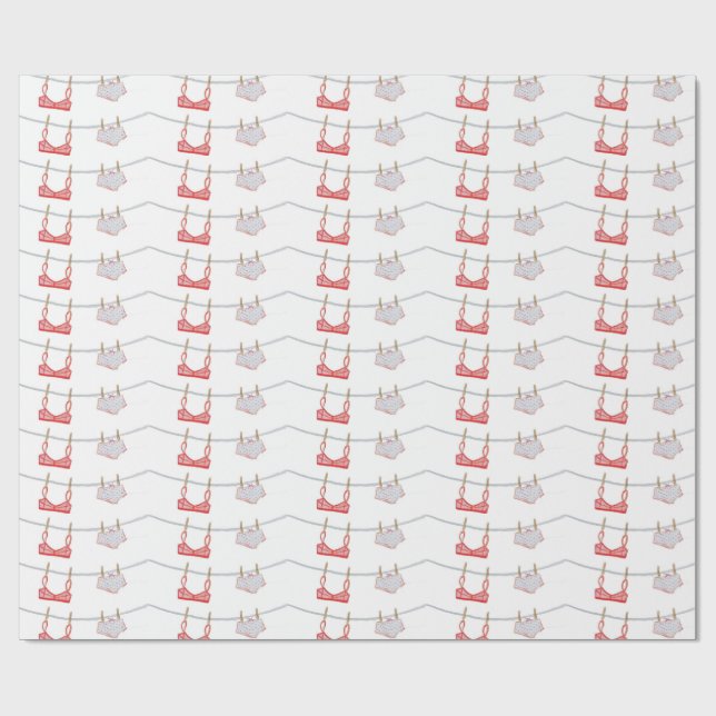 Presente Papel de envolvimento da lingerie do dia da (Aberto)