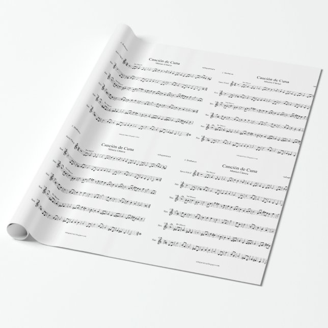 Presente Papel de envolvimento da partitura (Desenrolado)