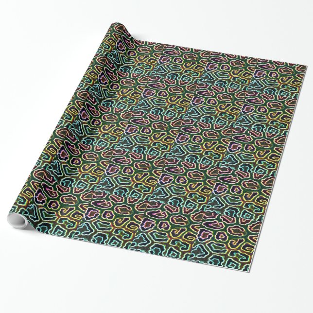 Presente Papel de envolvimento da pele do leopardo (Desenrolado)